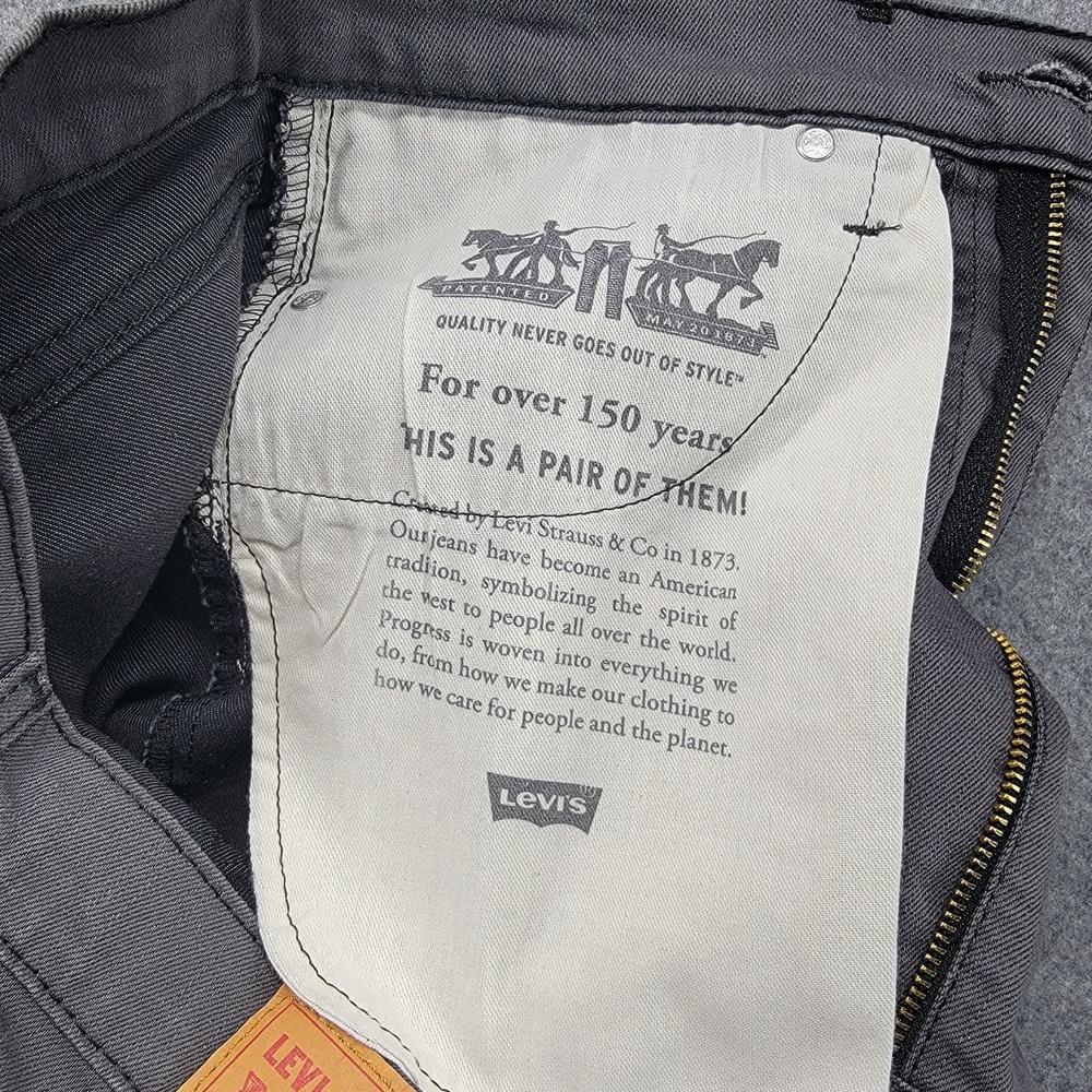 Levi Strauss 511 Jeans Gray Slim Straight Leg Mens 32x30 Stretch Denim - Picture 15 of 16